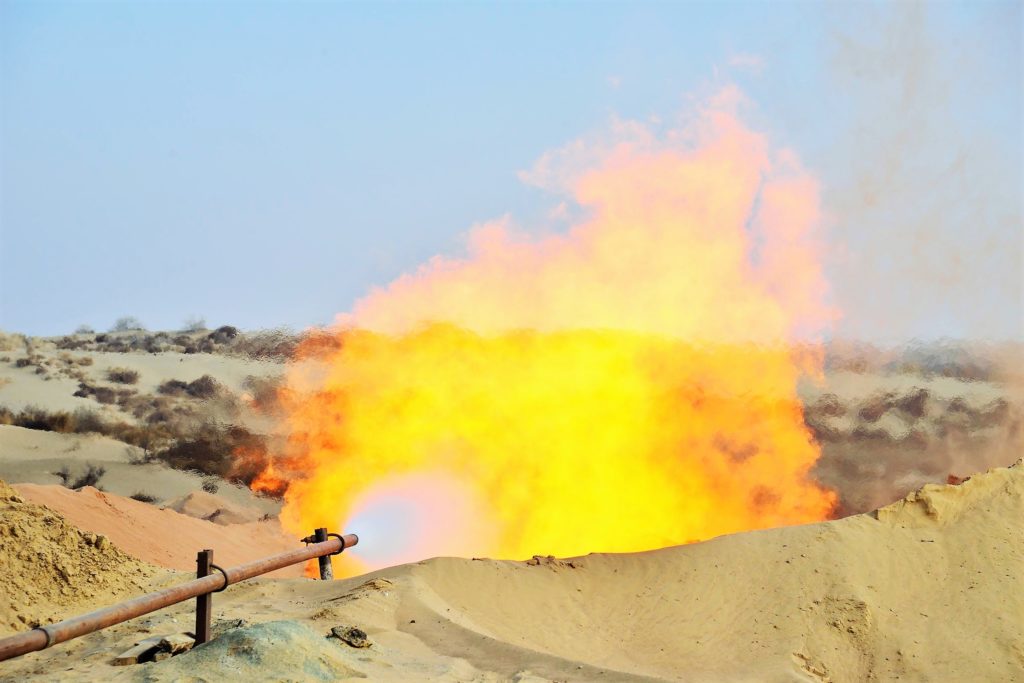 На юго-востоке Туркменистана получен мощный приток природного газа